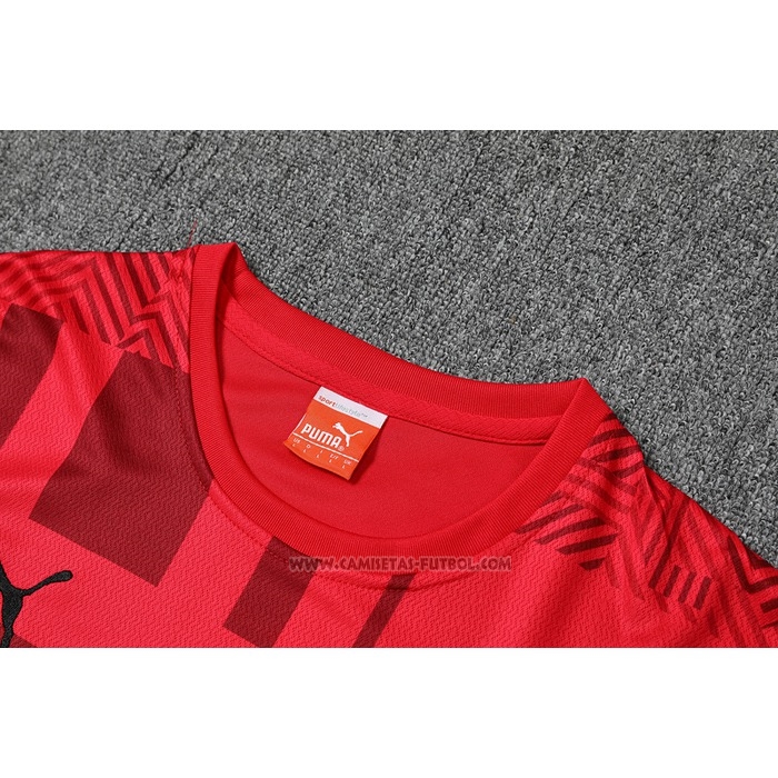 Chandal del AC Milan Manga Corta 2022-2023 Rojo - Pantalon Corto